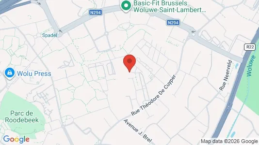 Apartments for rent i Brussels Sint-Lambrechts-Woluwe - kort over placeringen