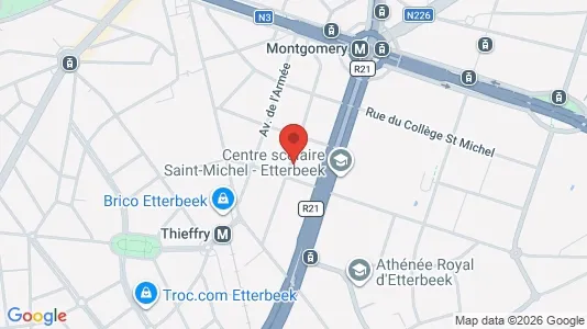 Apartments for rent i Brussels Etterbeek - kort over placeringen