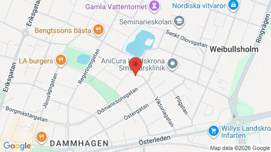 Apartments for rent i Landskrona - kort over placeringen