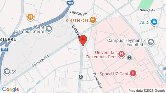 Apartments for rent i Stad Gent - kort over placeringen