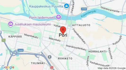 Houses for rent i Pori - kort over placeringen
