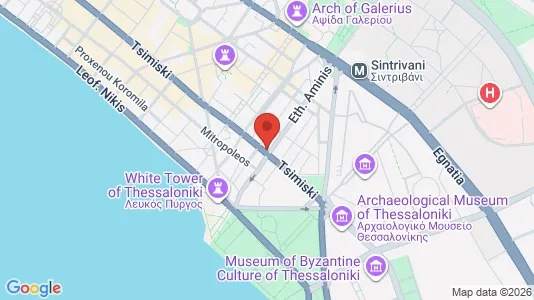 Apartments for rent i Thessaloniki - kort over placeringen