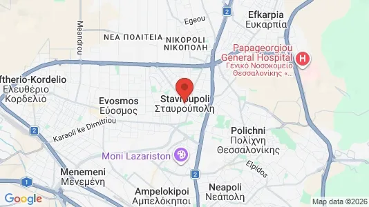 Apartments for rent i Pavlos Melas - kort over placeringen