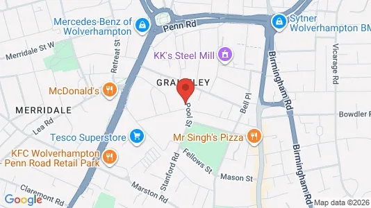 Rooms for rent in Wolverhampton - West Midlands - Photo from Google Street View