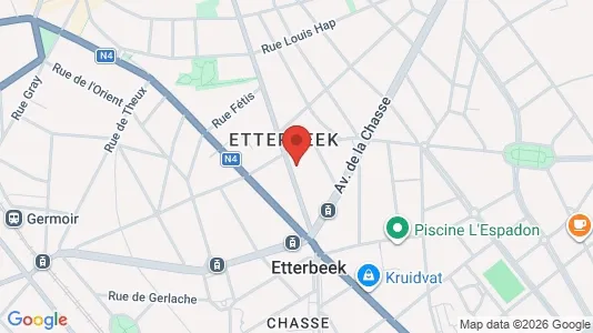 Apartments for rent i Brussels Etterbeek - kort over placeringen