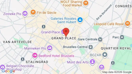 Apartments for rent i Stad Brussel - kort over placeringen