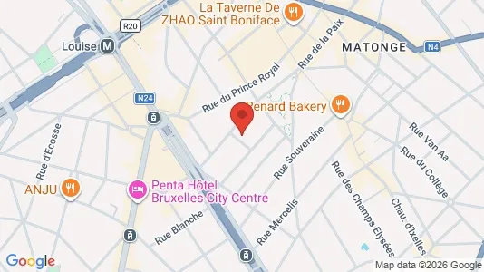 Apartments for rent i Brussels Elsene - kort over placeringen
