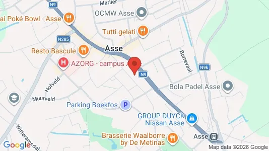 Apartments for rent i Asse - kort over placeringen
