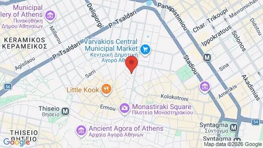 Apartments for rent i Athens Monastiraki - kort over placeringen