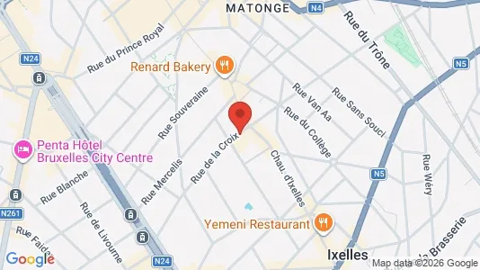 Apartments for rent i Brussels Elsene - kort over placeringen