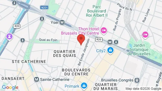 Apartments for rent i Stad Brussel - kort over placeringen