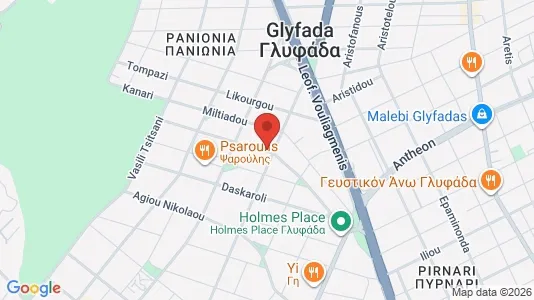 Apartments for rent i Glyfada - kort over placeringen