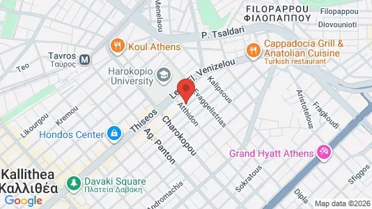 Apartments for rent i Kallithea - kort over placeringen
