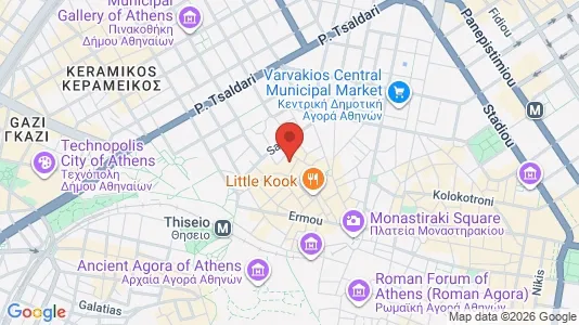 Apartments for rent i Athens Monastiraki - kort over placeringen