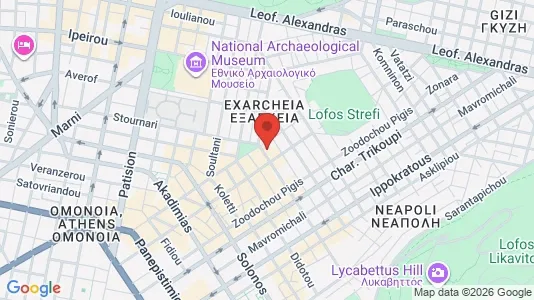 Apartments for rent i Athens Exarchia - kort over placeringen
