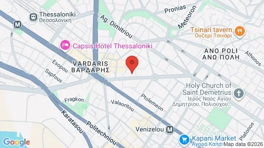 Apartments for rent i Thessaloniki - kort over placeringen