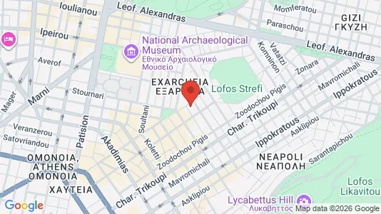 Apartments for rent i Athens Exarchia - kort over placeringen