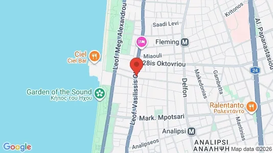 Apartments for rent i Thessaloniki - kort over placeringen