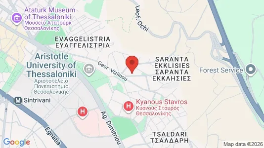 Apartments for rent i Thessaloniki - kort over placeringen