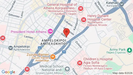 Apartments for rent i Athens Ampelokipoi - kort over placeringen