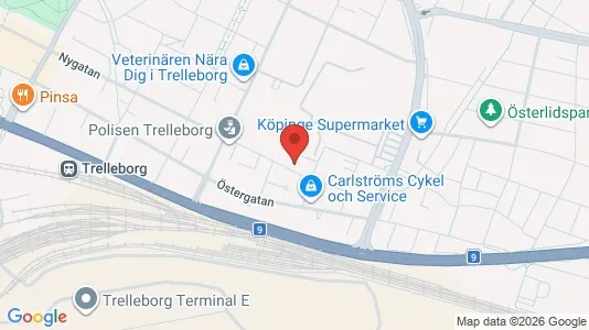 Apartments for rent i Trelleborg - kort over placeringen