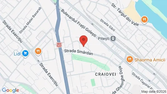 Apartments for rent i Piteşti - kort over placeringen