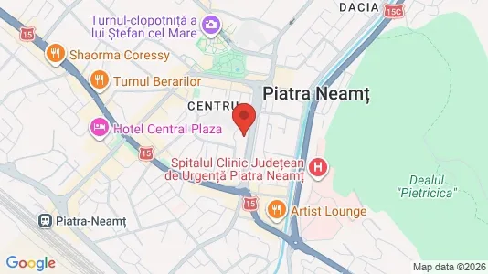 Apartments for rent i Piatra-Neamţ - kort over placeringen