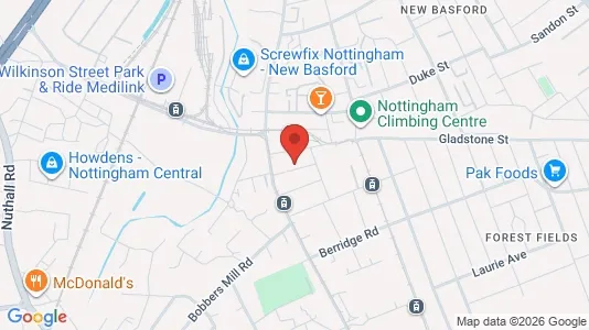Apartments for rent i Nottingham - Nottinghamshire - kort over placeringen