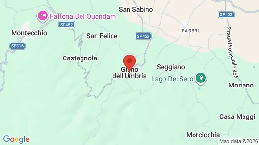 Apartments for rent i Giano dell'Umbria - kort over placeringen