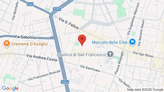 Apartments for rent i Bologna - kort over placeringen