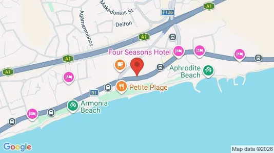 Apartments for rent i Agios Tychon Touristiki Periochi - kort over placeringen