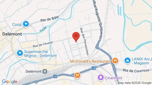 Apartments for rent in Delsberg - Photo from Google Street View