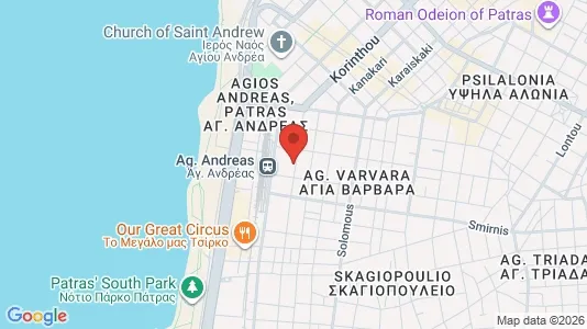 Apartments for rent i Patras - kort over placeringen