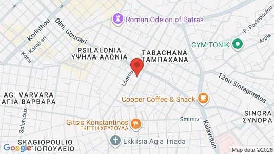 Apartments for rent i Patras - kort over placeringen