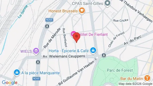 Apartments for rent i Brussels Vorst - kort over placeringen