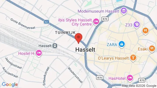 Apartments for rent i Hasselt - kort over placeringen