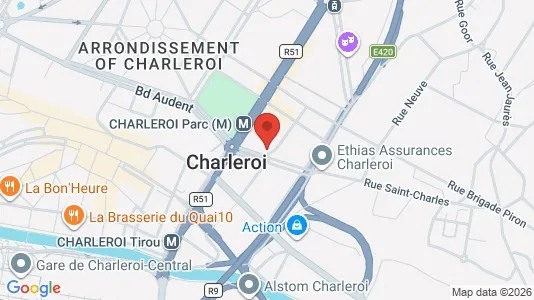 Apartments for rent i Charleroi - kort over placeringen