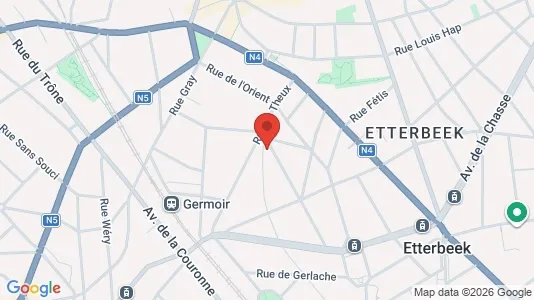 Apartments for rent i Brussels Etterbeek - kort over placeringen