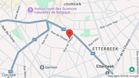 Apartments for rent i Brussels Etterbeek - kort over placeringen
