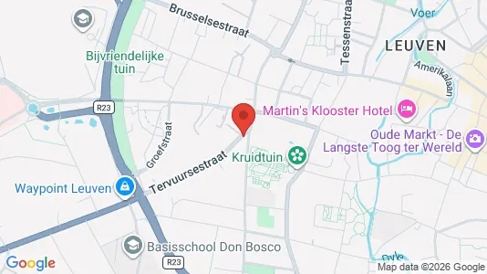 Apartments for rent i Leuven - kort over placeringen
