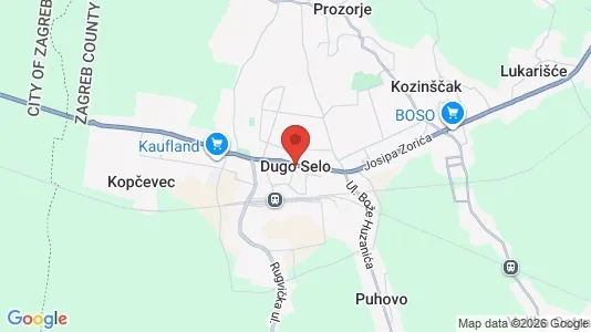 Apartments for rent i Dugo Selo - kort over placeringen