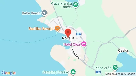 Apartments for rent in Novalja - Photo from Google Street View