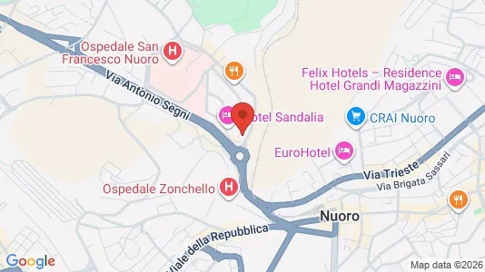 Apartments for rent i Nuoro - kort over placeringen