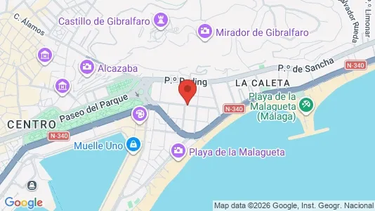 Apartments for rent i Málaga - kort over placeringen