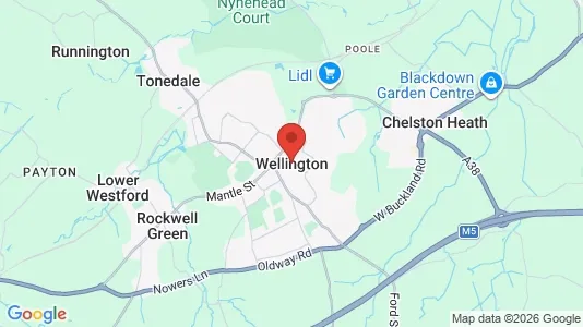 Apartments for rent i Wellington - Somerset - kort over placeringen