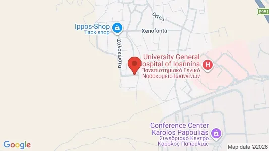 Apartments for rent i Ioannina - kort over placeringen