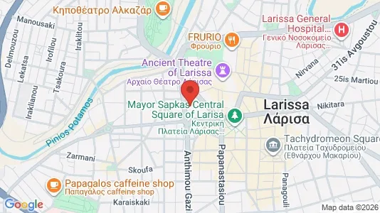 Apartments for rent i Larissa - kort over placeringen