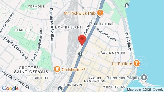 Apartments for rent i Geneva Cité - kort over placeringen