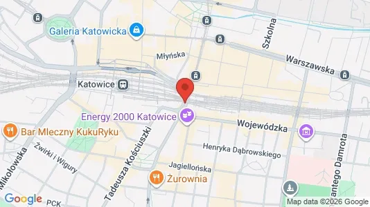 Apartments for rent i Katowice - kort over placeringen