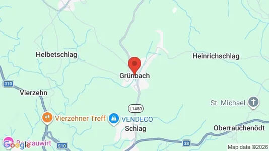 Apartments for rent i Grünbach - kort over placeringen
